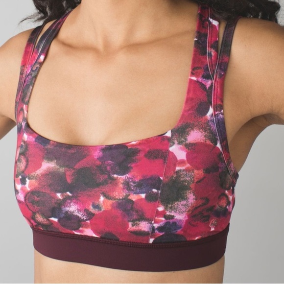 Lululemon Splendour Bra Poppy Petals Berry Rumble - Picture 2 of 11
